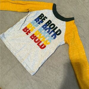 Old Navy Kids 'Be Bold' Raglan Tee - Yellow and Gray